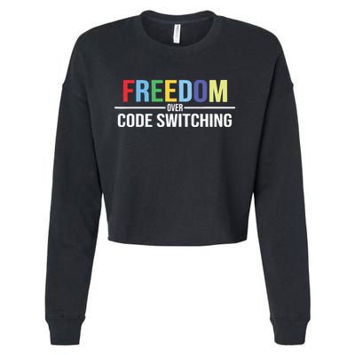 Tabitha Brown Freedom Over Code Switching Cropped Pullover Crew