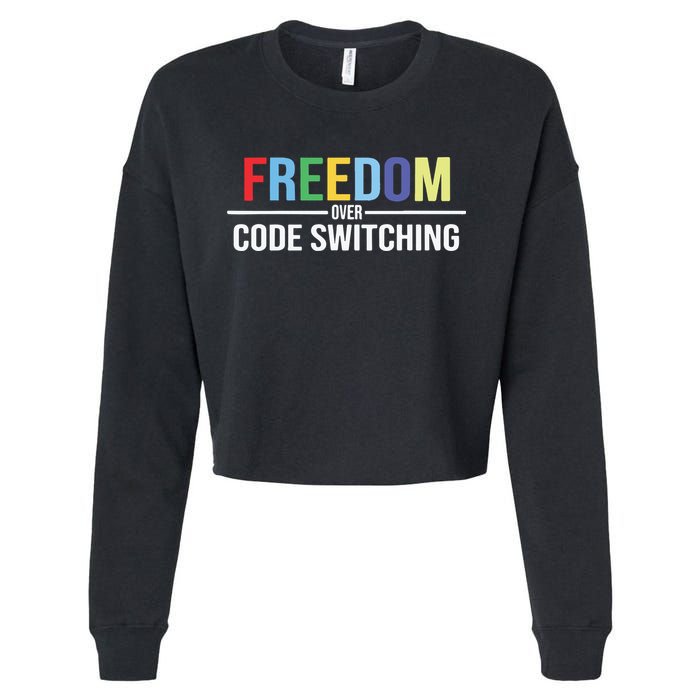 Tabitha Brown Freedom Over Code Switching Cropped Pullover Crew