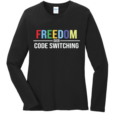 Tabitha Brown Freedom Over Code Switching Ladies Long Sleeve Shirt