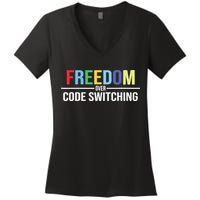 Tabitha Brown Freedom Over Code Switching Women's V-Neck T-Shirt