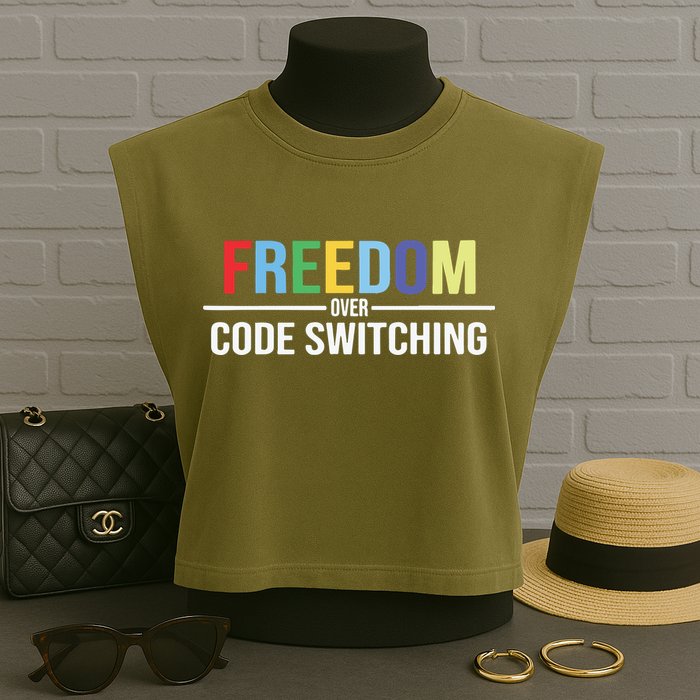 Tabitha Brown Freedom Over Code Switching Garment-Dyed Women's Muscle Tee