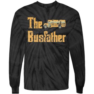 The Busfather Funny Bus Driver Tie-Dye Long Sleeve Shirt