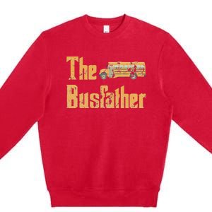 The Busfather Funny Bus Driver Premium Crewneck Sweatshirt