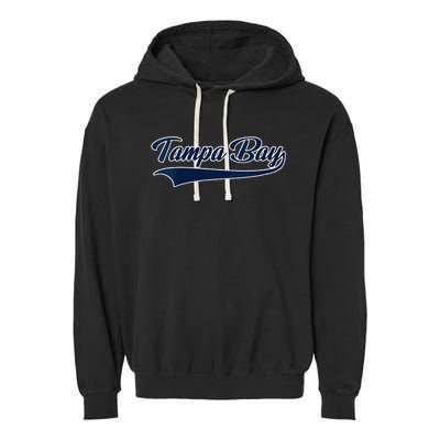 Tampa Bay Florida Throw Back Design Classic Garment-Dyed Fleece Hoodie