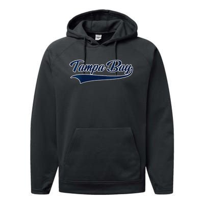 Tampa Bay Florida Throw Back Design Classic Performance Fleece Hoodie