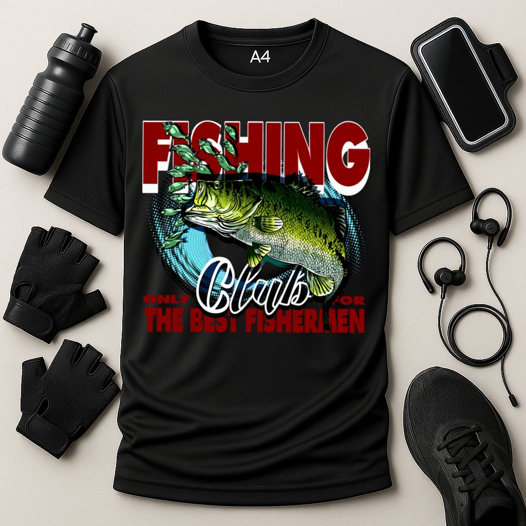 The Best Fishermen Fishing Only Club Cooling Performance Crew T-Shirt