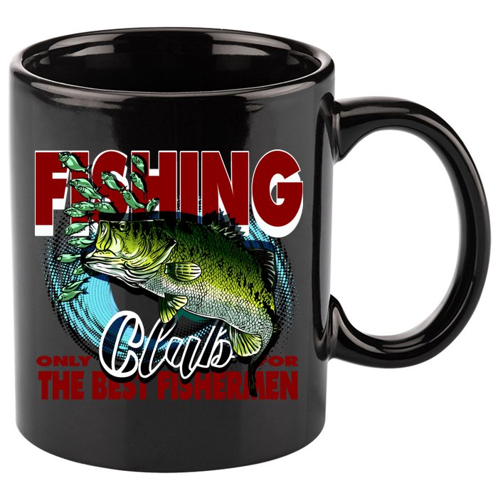 The Best Fishermen Fishing Only Club 11oz C Handle Ceramic Mug