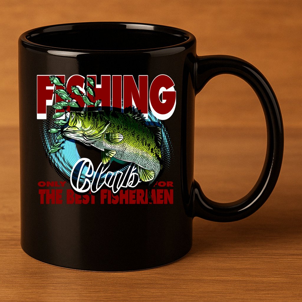 The Best Fishermen Fishing Only Club 11oz C Handle Ceramic Mug