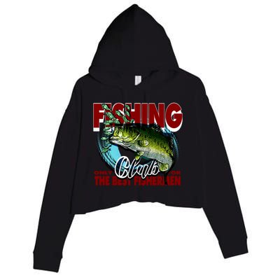 The Best Fishermen Fishing Only Club Crop Fleece Hoodie