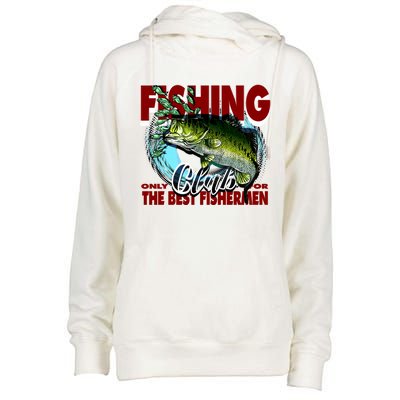 The Best Fishermen Fishing Only Club Womens Funnel Neck Pullover Hood