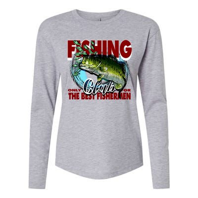 The Best Fishermen Fishing Only Club Womens Cotton Relaxed Long Sleeve T-Shirt