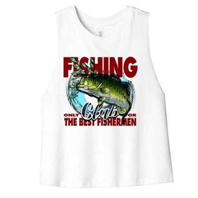 The Best Fishermen Fishing Only Club Women's Racerback Cropped Tank