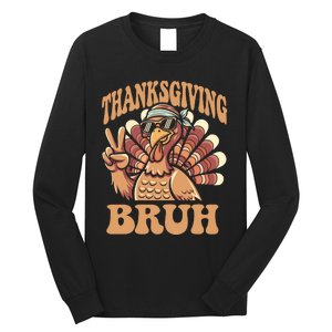 Thanksgiving Bruh Funny Turkey Fall Boy Long Sleeve Shirt