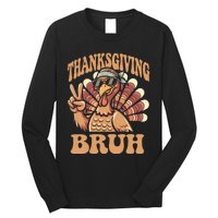 Thanksgiving Bruh Funny Turkey Fall Boy Long Sleeve Shirt