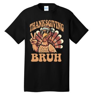 Thanksgiving Bruh Funny Turkey Fall Boy Tall T-Shirt