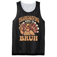 Thanksgiving Bruh Funny Turkey Fall Boy Mesh Reversible Basketball Jersey Tank