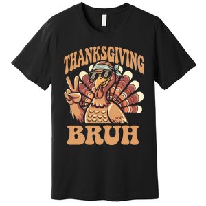 Thanksgiving Bruh Funny Turkey Fall Boy Premium T-Shirt