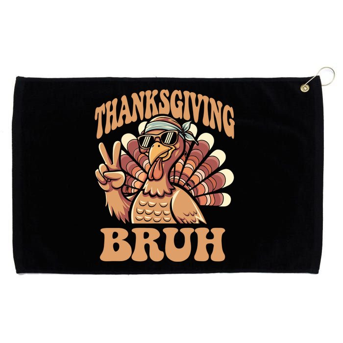 Thanksgiving Bruh Funny Turkey Fall Boy Grommeted Golf Towel