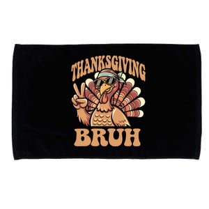 Thanksgiving Bruh Funny Turkey Fall Boy Microfiber Hand Towel