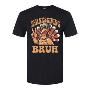 Thanksgiving Bruh Funny Turkey Fall Boy Softstyle CVC T-Shirt