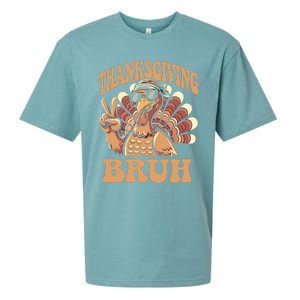 Thanksgiving Bruh Funny Turkey Fall Boy Sueded Cloud Jersey T-Shirt