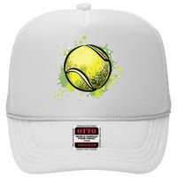 Tennis Ball For Sports And Tennis Lover For Christmas High Crown Mesh Back Trucker Hat