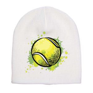 Tennis Ball For Sports And Tennis Lover For Christmas Short Acrylic Beanie