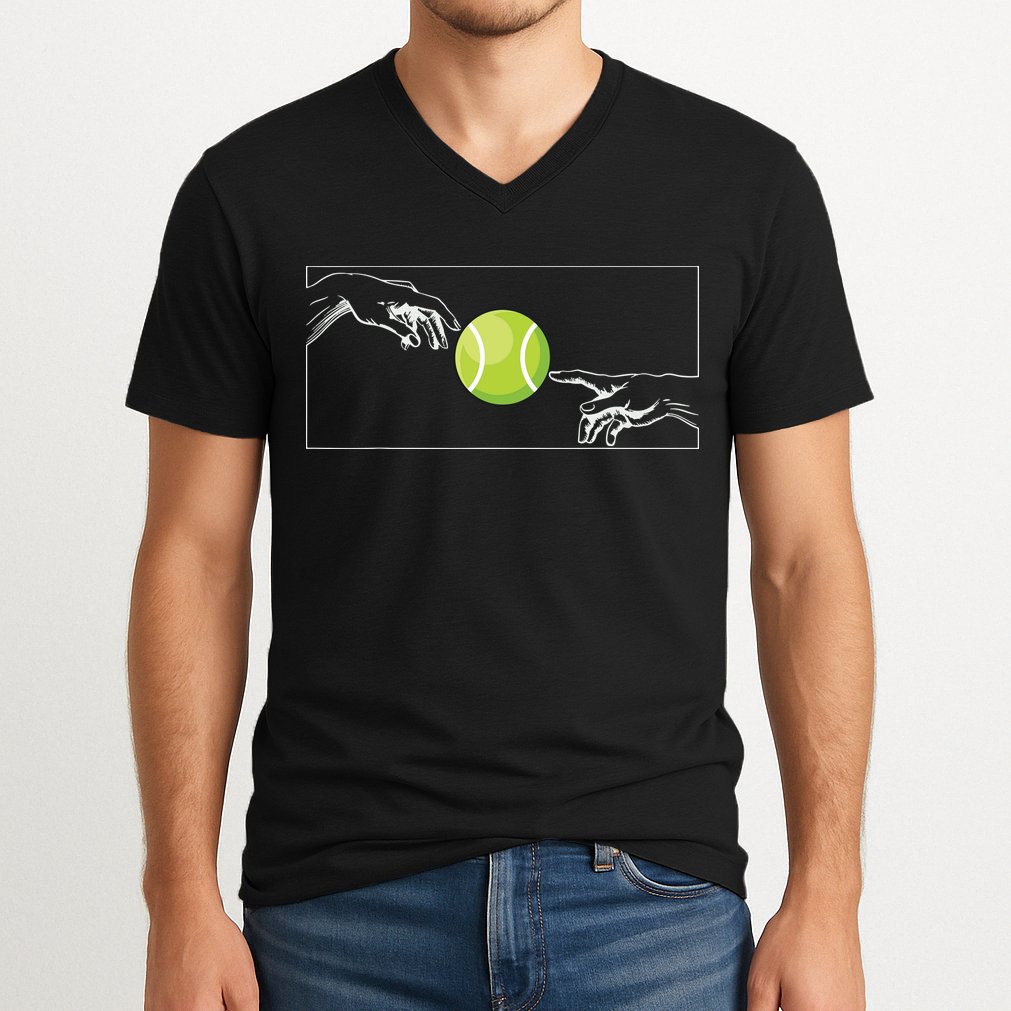 Tennis Ball For Tennis Player Tennis Player To Tennis V-Neck T-Shirt