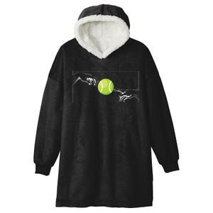 Tennis Ball For Tennis Player Tennis Player To Tennis Hooded Wearable Blanket