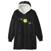 Tennis Ball For Tennis Player Tennis Player To Tennis Hooded Wearable Blanket