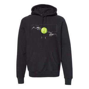 Tennis Ball For Tennis Player Tennis Player To Tennis Premium Hoodie