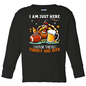 Turkey Beer Football Toddler Long Sleeve Shirt