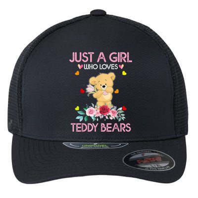 Teddy Bear For Women Just A Who Loves Teddy Flexfit Unipanel Trucker Cap