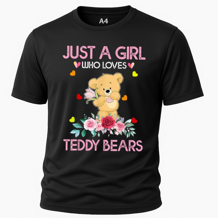 Teddy Bear For Women Just A Who Loves Teddy Cooling Performance Crew T-Shirt