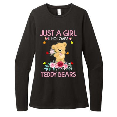 Teddy Bear For Women Just A Who Loves Teddy Womens CVC Long Sleeve Shirt