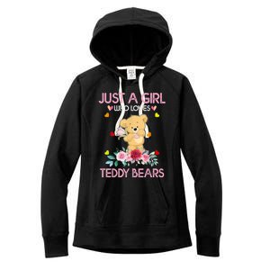 Teddy Bear For Women Just A Who Loves Teddy Women's Fleece Hoodie