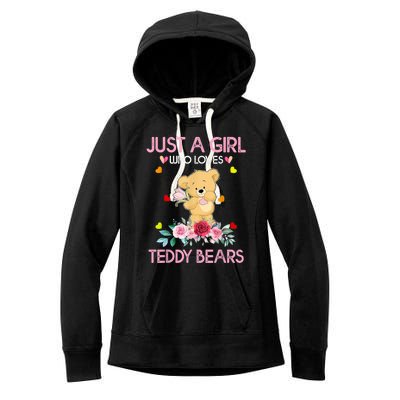 Teddy Bear For Women Just A Who Loves Teddy Women's Fleece Hoodie