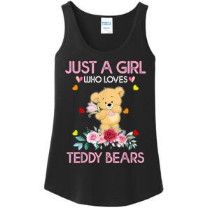 Teddy Bear For Women Just A Who Loves Teddy Ladies Essential Tank