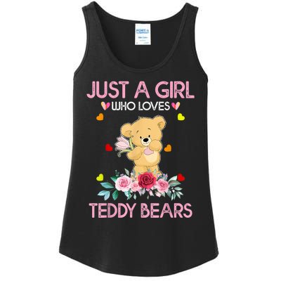 Teddy Bear For Women Just A Who Loves Teddy Ladies Essential Tank