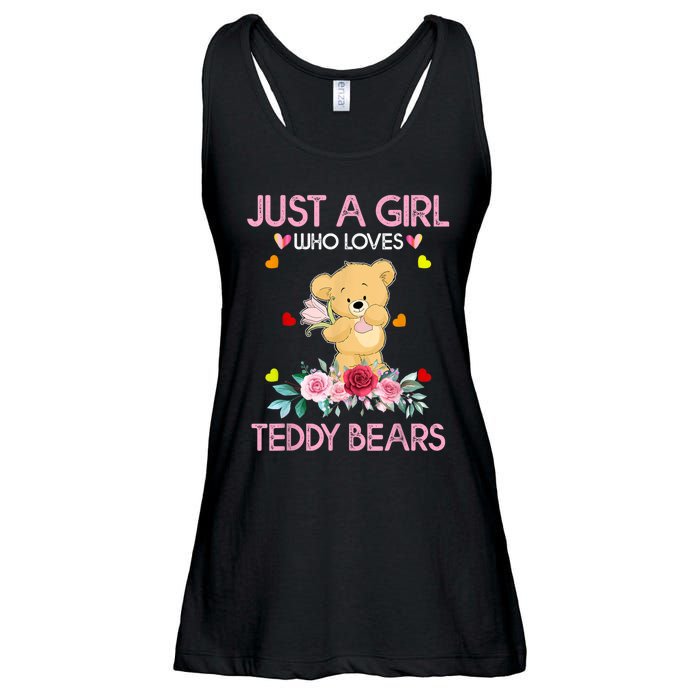 Teddy Bear For Women Just A Who Loves Teddy Ladies Essential Flowy Tank