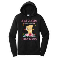 Teddy Bear For Women Just A Who Loves Teddy Women's Pullover Hoodie