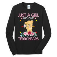 Teddy Bear For Women Just A Who Loves Teddy Tall Long Sleeve T-Shirt