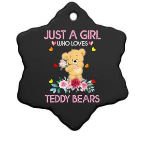 Teddy Bear For Women Just A Who Loves Teddy Ceramic Star Ornament