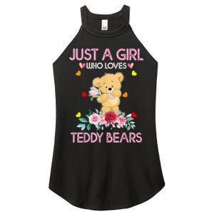 Teddy Bear For Women Just A Who Loves Teddy Women's Perfect Tri Rocker Tank