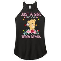 Teddy Bear For Women Just A Who Loves Teddy Women's Perfect Tri Rocker Tank