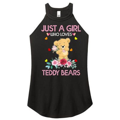 Teddy Bear For Women Just A Who Loves Teddy Women's Perfect Tri Rocker Tank