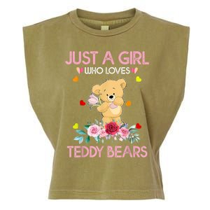 Teddy Bear For Women Just A Who Loves Teddy Garment-Dyed Women's Muscle Tee