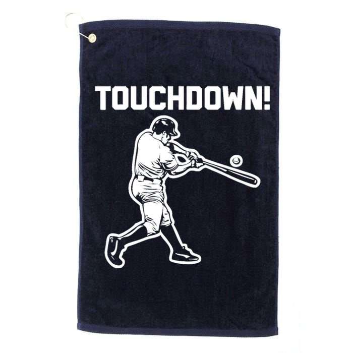 Touchdown Baseball funny saying sarcastic novelty Platinum Collection Golf Towel