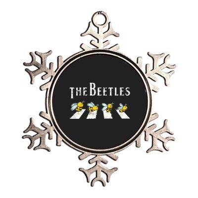 The Beetles Funny Bee Abbey Road Play On Word Trending Gift Idea Metallic Star Ornament