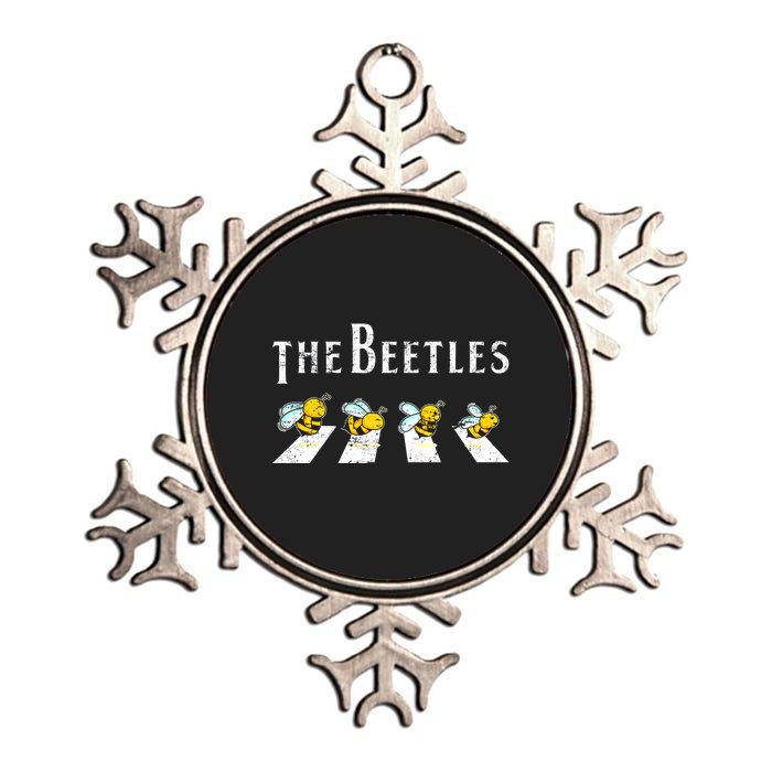 The Beetles Funny Bee Abbey Road Play On Word Trending Gift Idea Metallic Star Ornament